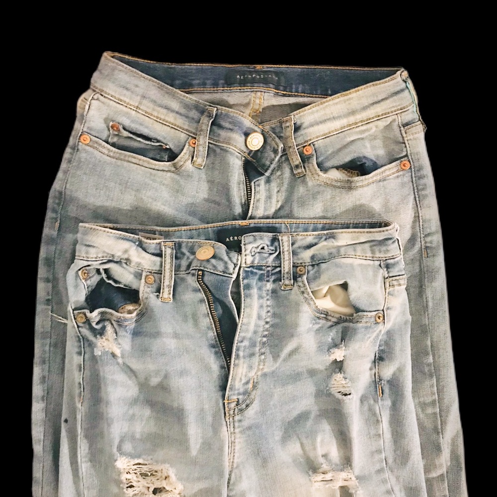 Aeropostale light wash blue skinny jeans size:2